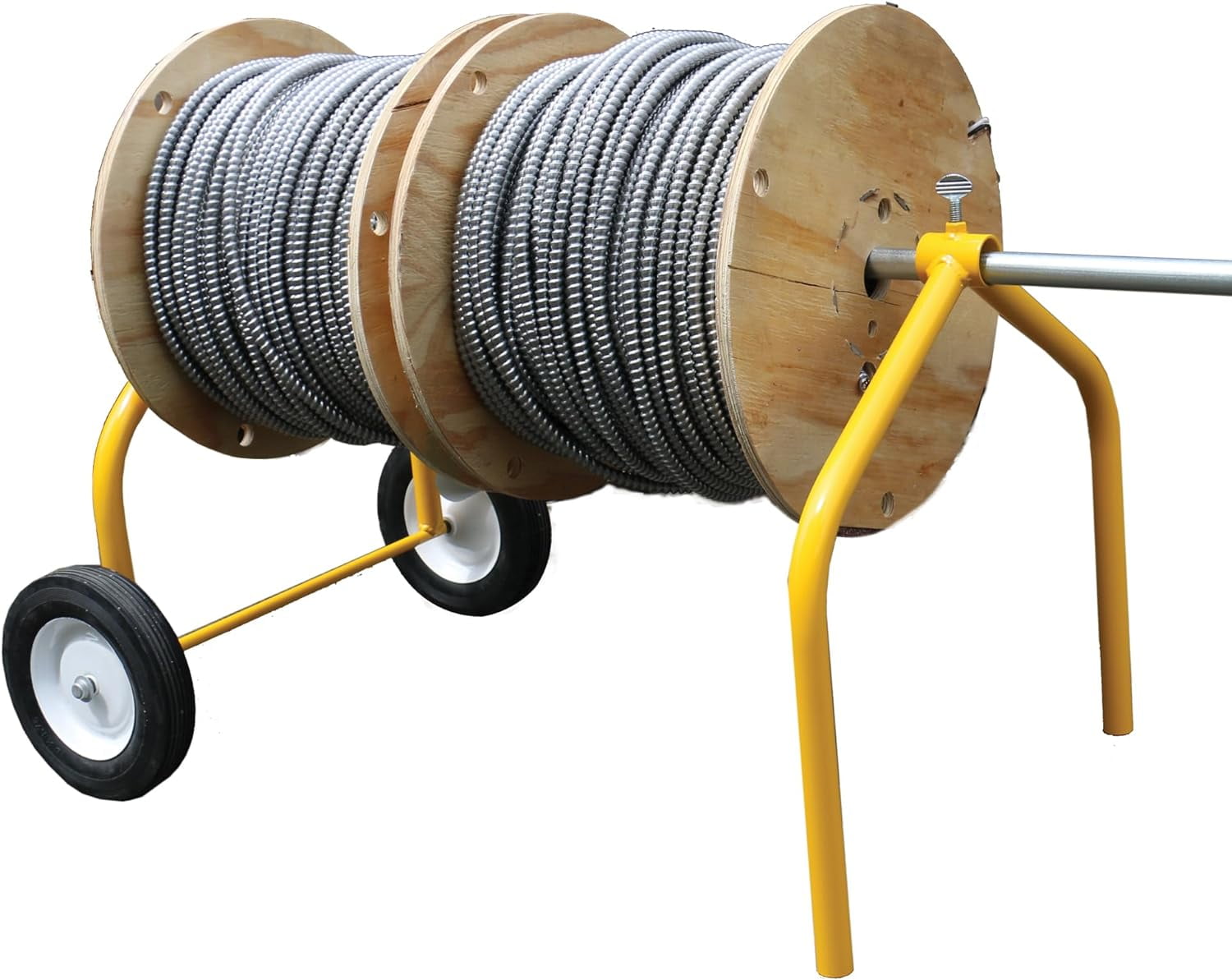 The Big EZ Wire Spool Rack On Wheels, Wire Spool Holder, Wire Dispenser, Wire Reel Caddy