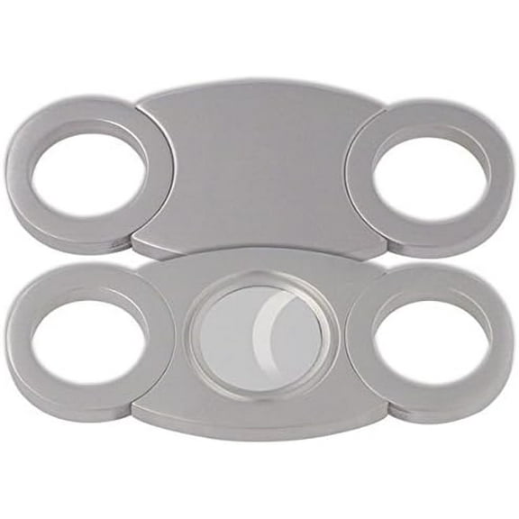 The Big Easy Tobacco Co. Accessories, Stainless Steel Closed End Double Guillotine Cutter with 54 Ring Gauge