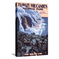 thumbnail image 1 of Art.com The Big Island, Hawaii - Lava Flow Scene Stretched Canvas Print Wall Art by Lantern Press, 12" x 18", 1 of 4