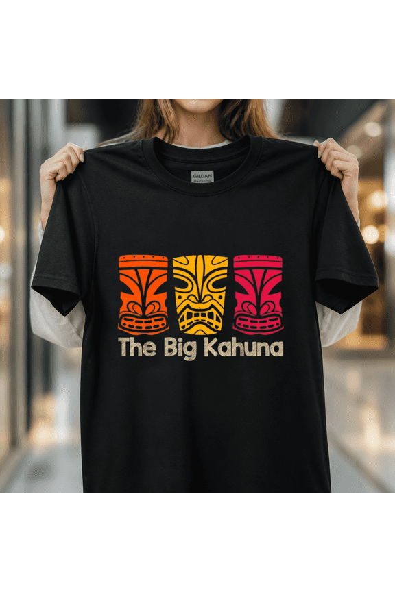 The Big Kahuna Polynesian Surfing Retro Vintage Novelty Unisex T-Shirt, S - 5XL