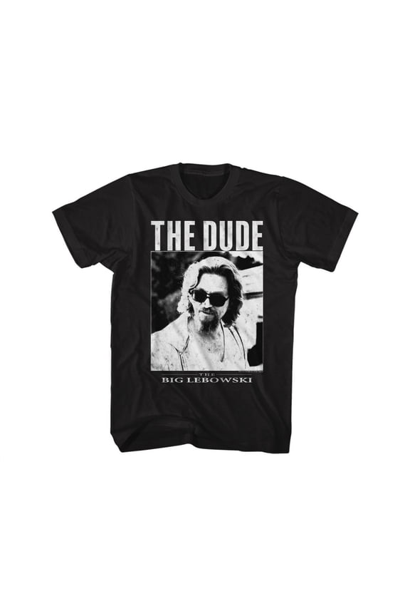 Big Lebowski The Dude In Shades Men's T Shirt (Black, Big&Tall2XLT)