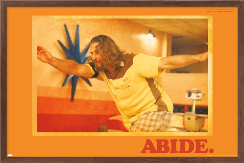 The Big Lebowski - Abide Wall Poster, 22.375" x 34", Framed