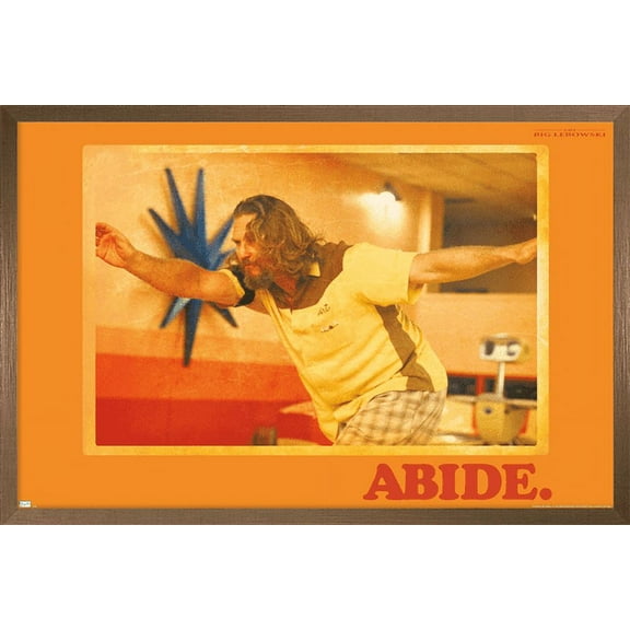 The Big Lebowski - Abide Wall Poster, 22.375" x 34", Framed