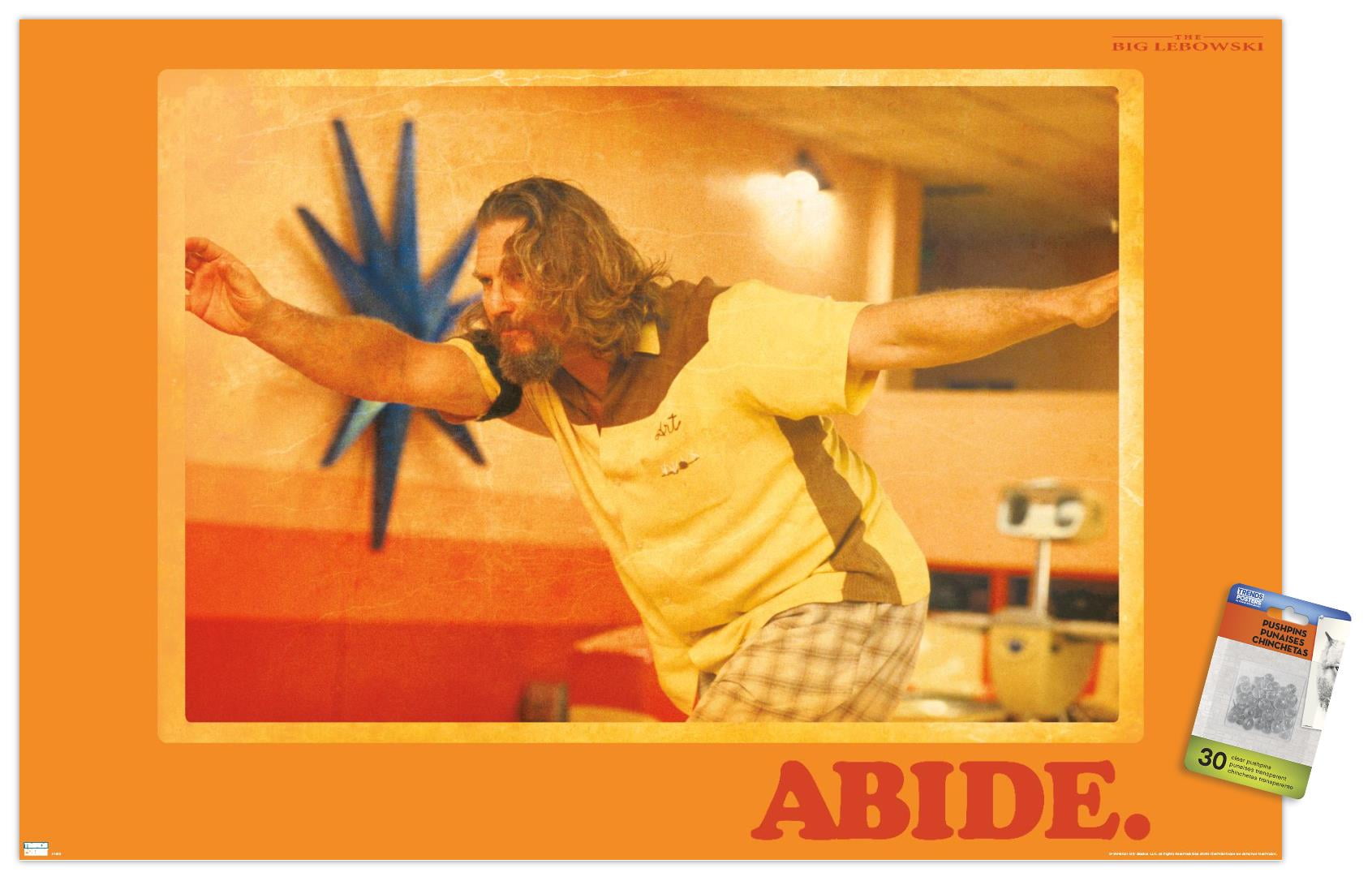 The Big Lebowski - Abide Wall Poster with Pushpins, 22.375" x 34"