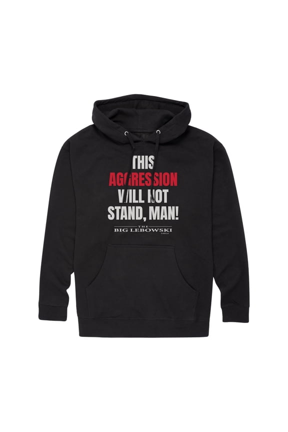 - Aggression Will Not Stand - Men's Pullover Hooded Fleece Sweatshirt