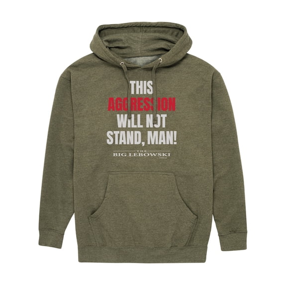 The Big Lebowski - Aggression Will Not Stand - Men's Pullover Hooded Fleece Sweatshirt