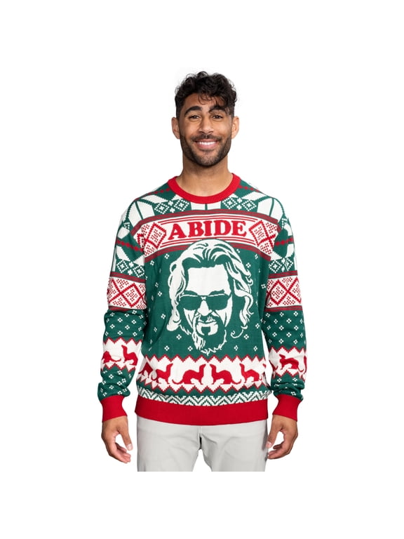 The Big Lebowski Dude Abide Marmot Bowling Ugly Christmas Sweater