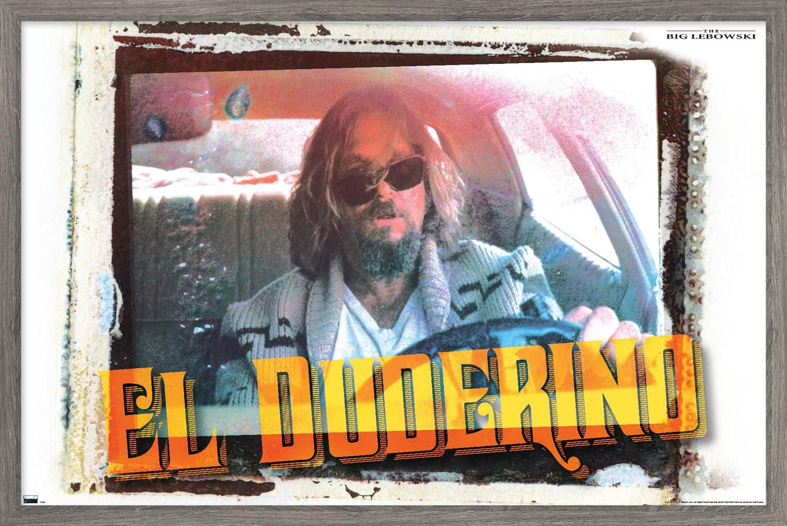 The Big Lebowski - El Duderino Wall Poster, 14.725" x 22.375", Framed
