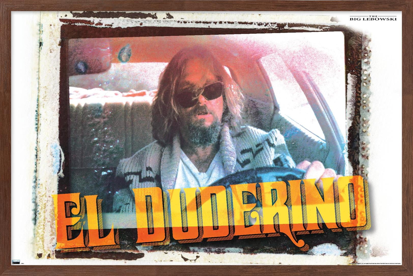 The Big Lebowski - El Duderino Wall Poster, 22.375" x 34", Framed