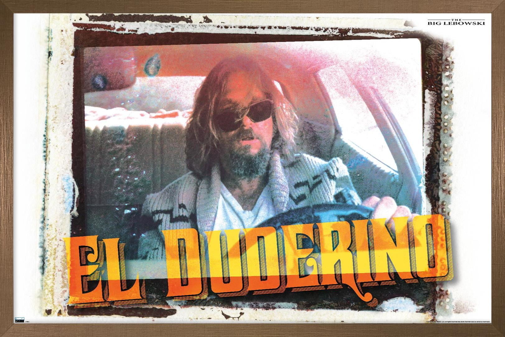 The Big Lebowski - El Duderino Wall Poster, 22.375" x 34", Framed