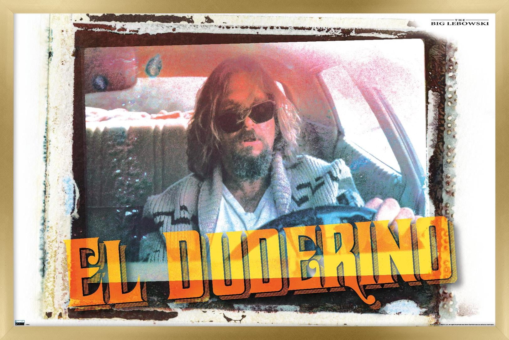 The Big Lebowski - El Duderino Wall Poster, 22.375" x 34", Framed