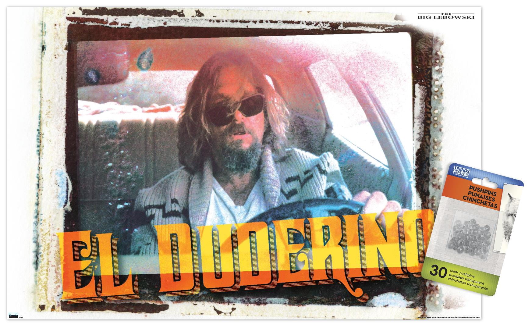The Big Lebowski - El Duderino Wall Poster with Pushpins, 14.725" x 22.375"