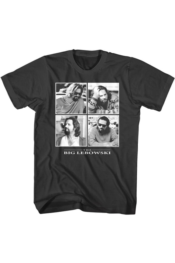 The Big Lebowski Four Squares Smoke Adult T-Shirt M