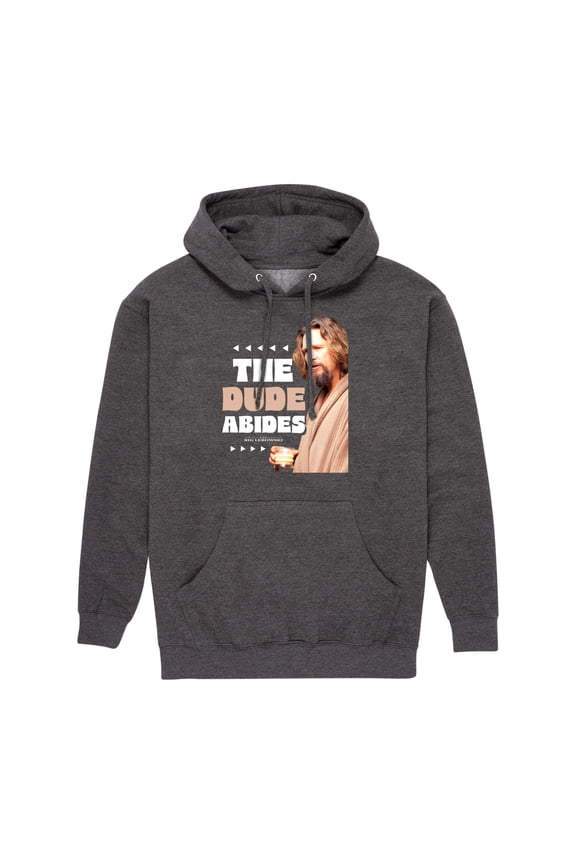 - In A Robe, The Dude Abides - Men's Pullover Hooded Fleece Sweatshirt