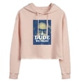 thumbnail image 1 of The Big Lebowski - In Dude We Trust - Juniors Cropped Pullover Hoodie, 1 of 5