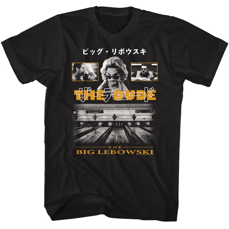 THE BIG LEBOWSKI 半袖Tシャツ Big Lebowski Japanese Movie Poster Men's T Shirt (Black