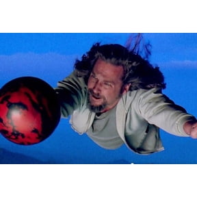 The Big Lebowski Jeff Bridges cool pose with bowling ball 24x36 Poster