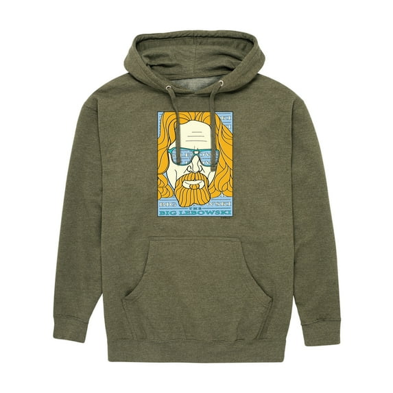 The Big Lebowski - Lebowski Rock & Roll Pop Art - Men's Pullover Hooded Fleece Sweatshirt