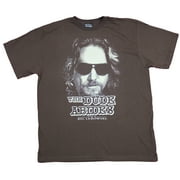 The Big Lebowski Mens T-Shirt  - The Dude Abides Dotted Face Image (2X-Large)
