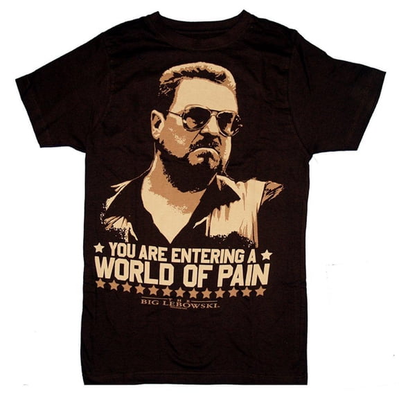 The Big Lebowski Mens T-Shirt World Of Pain Ripple Junction The Dude