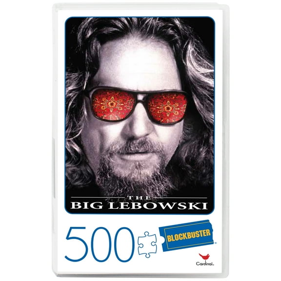 The Big Lebowski Movie 500-Piece Adult Jigsaw Puzzle in Plastic Retro Blockbuster VHS Video Case