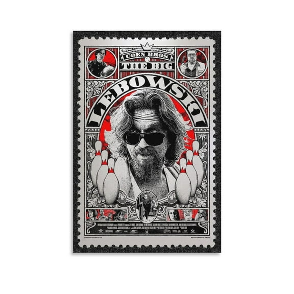 The Big Lebowski Movie Poster (1) Wall Art Poster Scroll Canvas Painting Picture Living Room Decor Home 24x36inch(60x90cm)