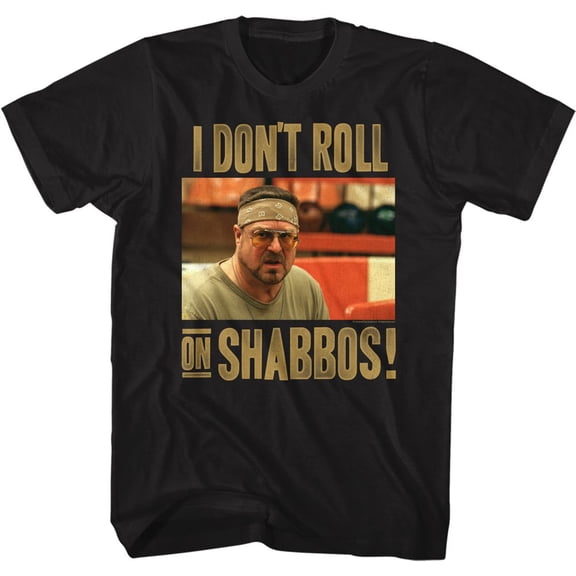The Big Lebowski Shabbos Black Adult T-Shirt 2Xlt