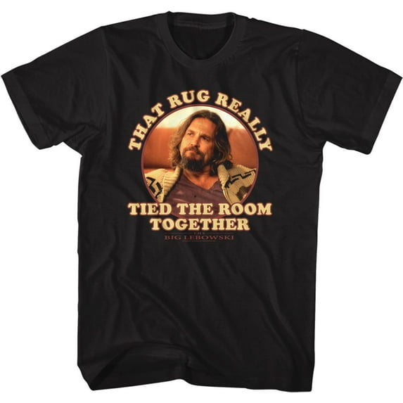 The Big Lebowski That Rug Black Adult T-Shirt Xlt