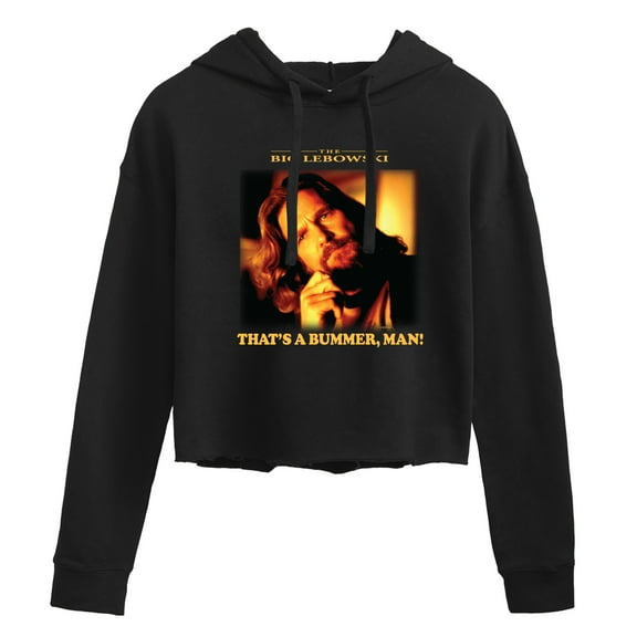 The Big Lebowski - That's A Bummer, Man! - Juniors Cropped Pullover Hoodie