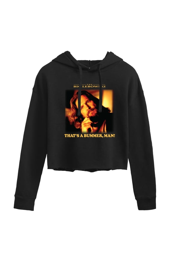 - That's A Bummer, Man! - Juniors Cropped Pullover Hoodie