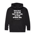 thumbnail image 1 of The Big Lebowski - That's Just Like, Uh, Your Opinion - Men's Pullover Hooded Fleece Sweatshirt, 1 of 5