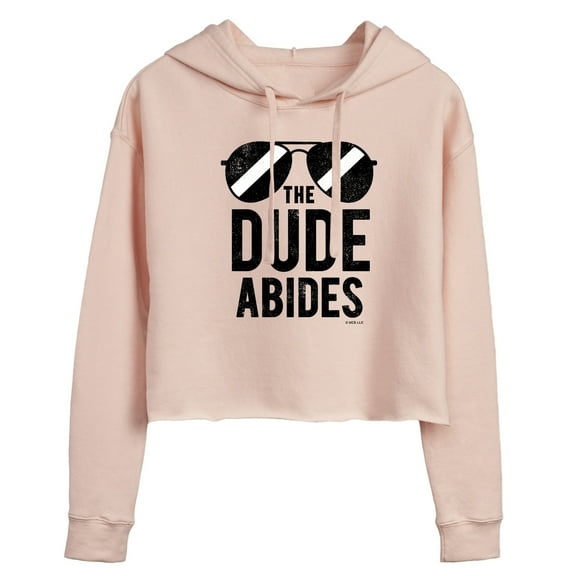 The Big Lebowski - The Dude Abides - Juniors Cropped Pullover Hoodie