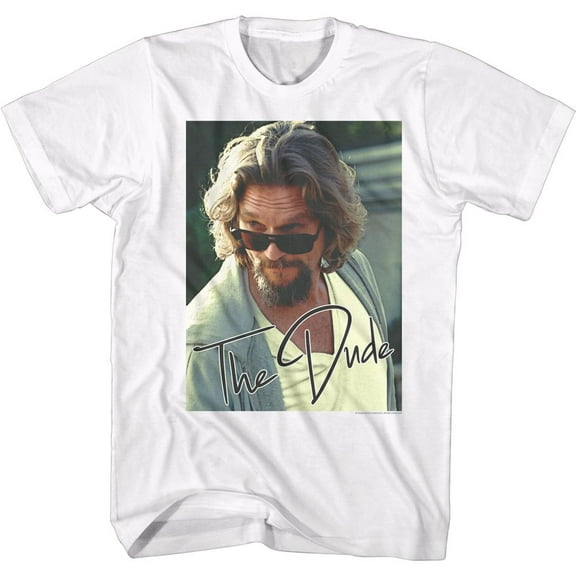 The Big Lebowski The Dude White Adult T-Shirt 5Xl