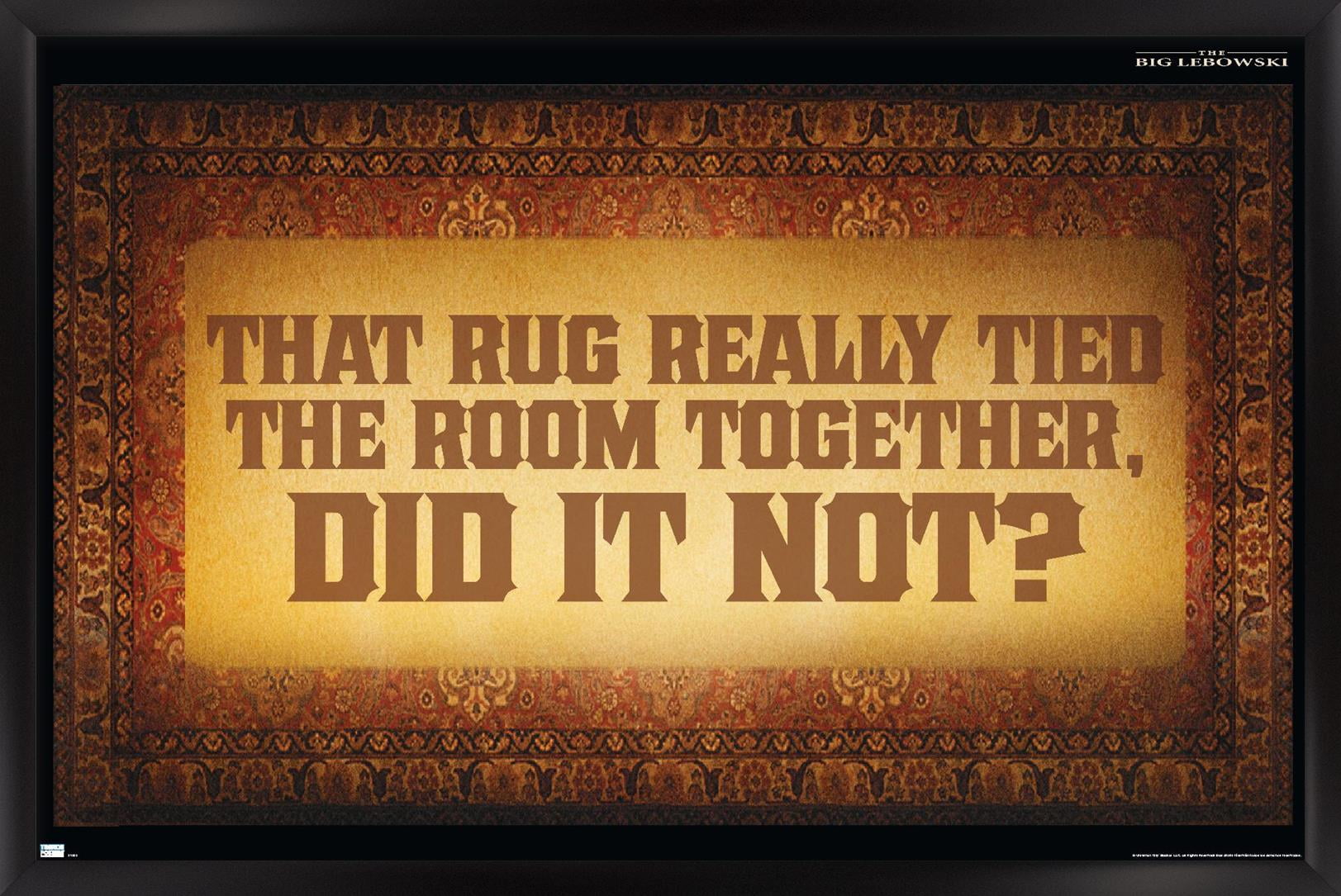 The Big Lebowski - The Rug Wall Poster, 14.725" x 22.375", Framed