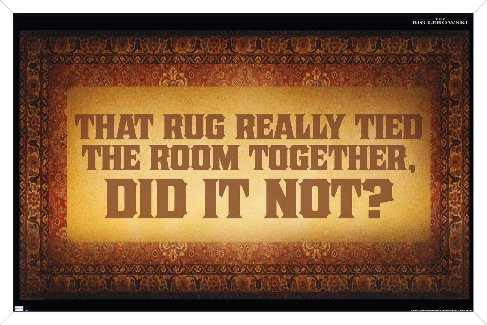 The Big Lebowski - The Rug Wall Poster, 22.375" x 34", Framed