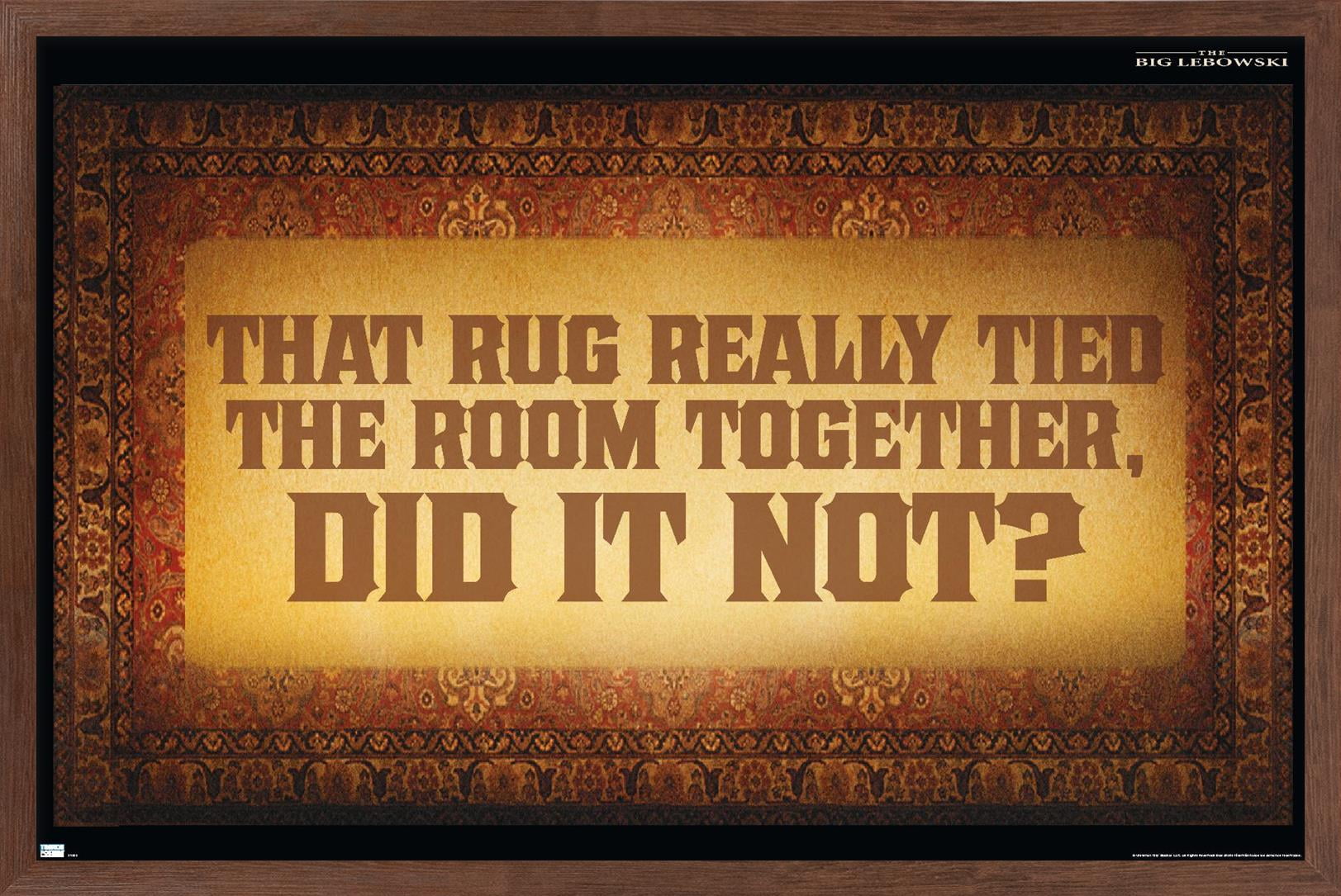 The Big Lebowski - The Rug Wall Poster, 22.375" x 34", Framed