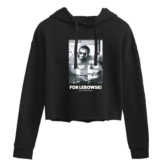 The Big Lebowski - Vote For Lebowski - Juniors Cropped Pullover Hoodie