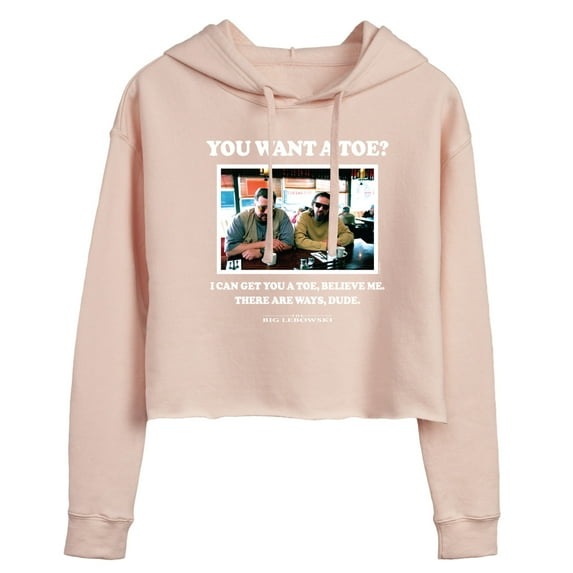 The Big Lebowski - You Want A Toe? - Juniors Cropped Pullover Hoodie