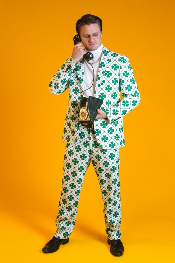 The Big Mistake - Shinesty Men's Four Leaf St. Patrick's Day Suit  US Jacket 46