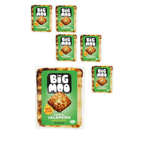 The Big Moo Hoppin Jalapeno Baked Cheese, 6 OZ, 6 Pack