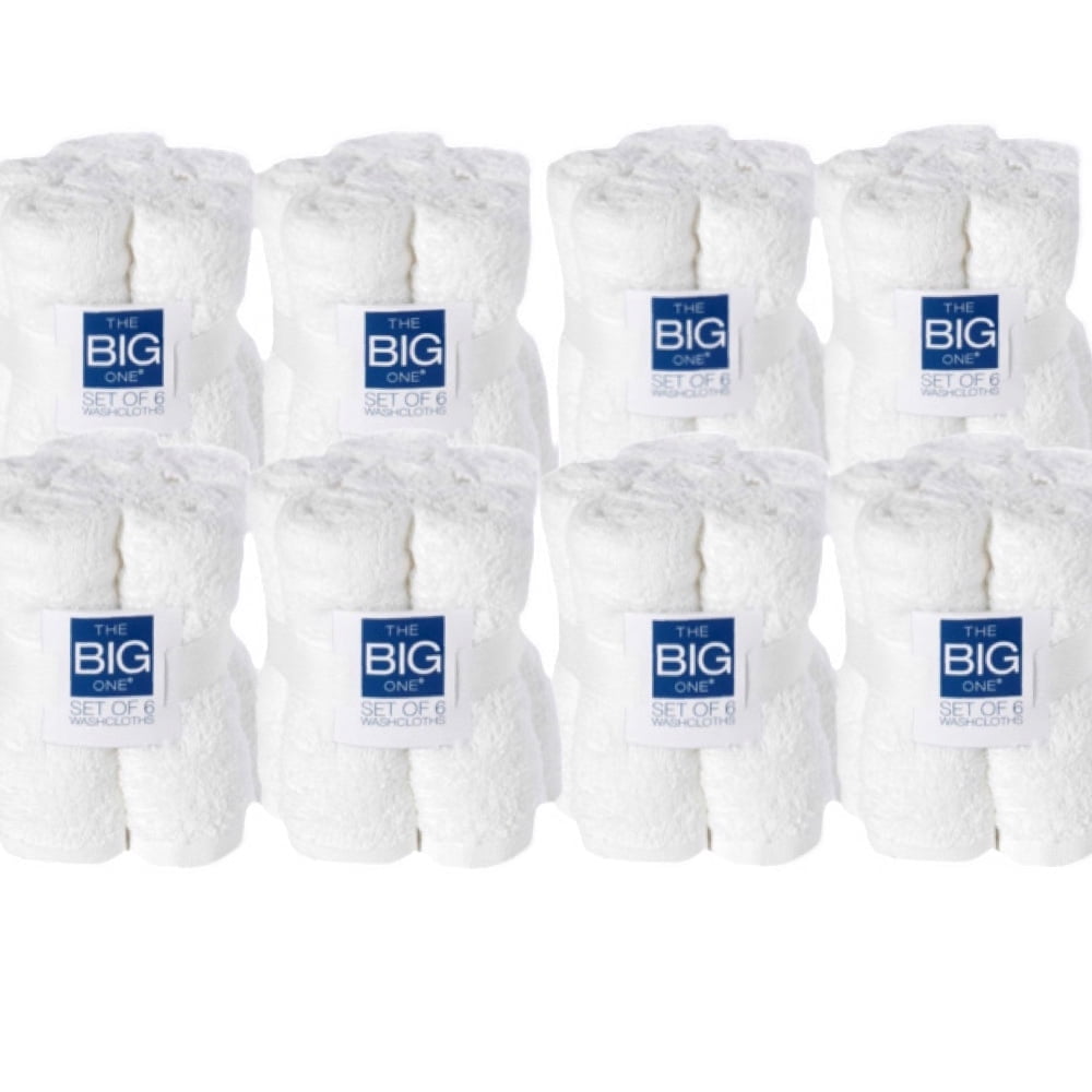 The Big One 100% Cotton Terry Cloth Bundle Buy 48 pack Washcloths ...