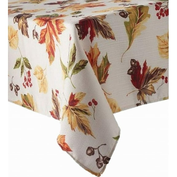 The Big One Fabric Tablecloth Leaves Acorns & Berries Table Cloth 60x84 Ob