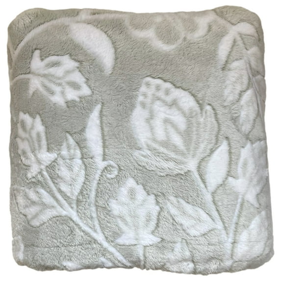 The Big One Oversized Frosted Green Jacobean Microplush Throw Blanket, 5ft x 6ft
