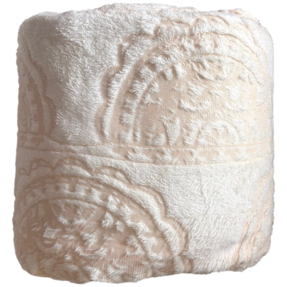 The Big One Oversized Golden Cream Lace Microplush Throw Blanket - 5ft x 6ft