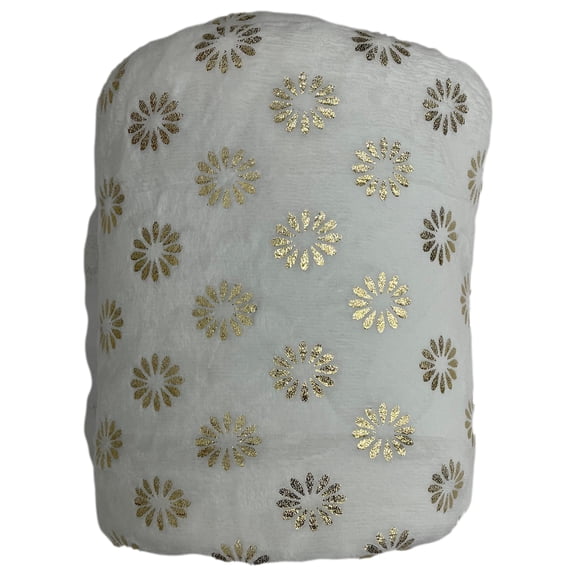 The Big One Oversized Ivory & Gold Foil Geo Microplush Throw Blanket - 5ft x 6ft