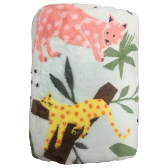 The Big One Oversized Plush Jungle Cats Throw Blanket - 5ft x 6ft