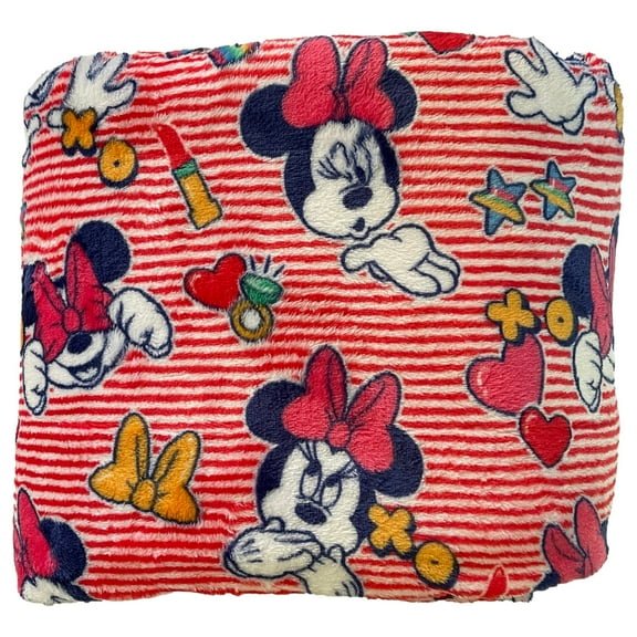 The Big One Oversized Plush Minnie Mouse Red Love Kisses Throw Blanket, 5' x 6'
