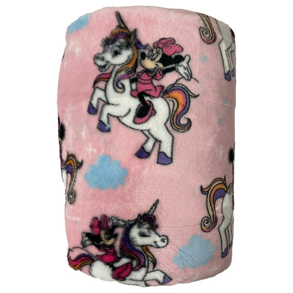 The Big One Oversized Plush Minnie Mouse Unicorn Microplush Throw Blanket, 5'x6'