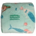 thumbnail image 1 of The Big One Oversized Plush Throw Blanket Aqua Mermaids - 5ft x 6ft, 1 of 2