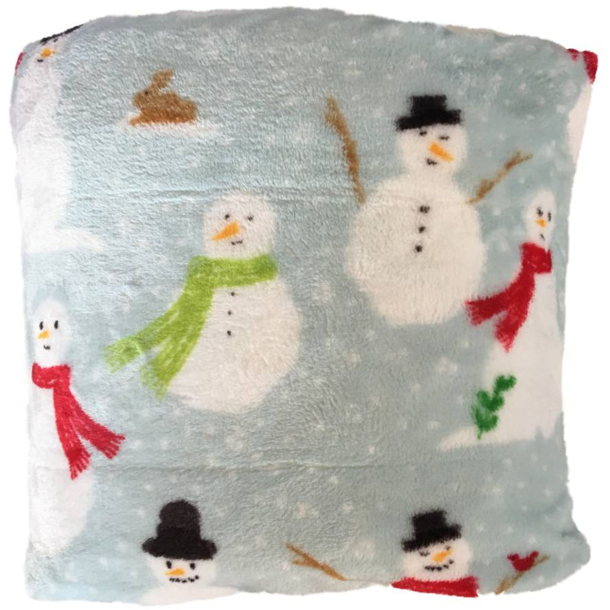 The Big One Oversized Plush Throw Blanket Blue Snowman Pals 5ft x 6ft